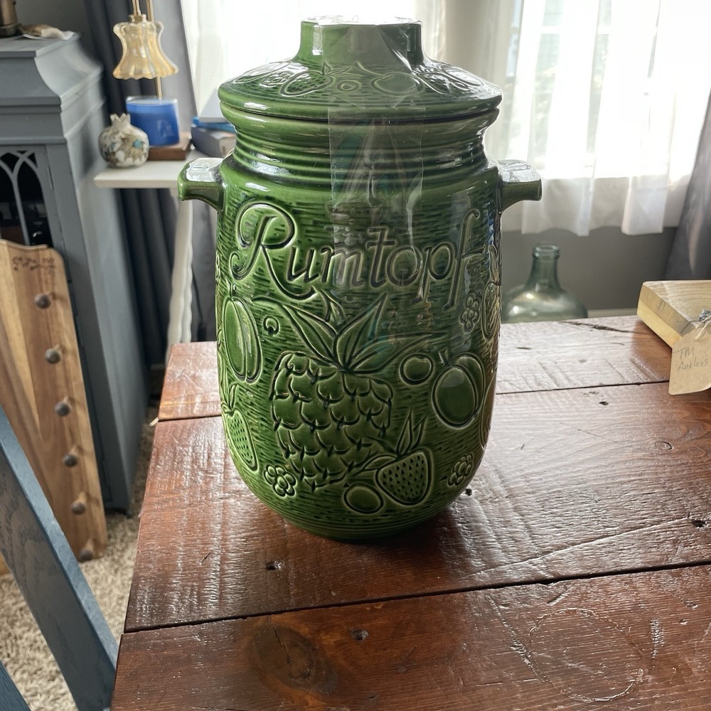 Vintage West Germany Rumtopf Scheurich Keramik 13.5 Jar with Lid